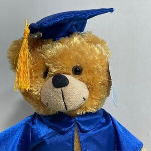 Graduation Teddy Bear Plush Blue Cap & Gown w/Diploma Soft Fuzzy burton+Burton